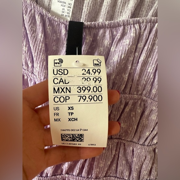 H&M Purple Floral Romper XS - Picture 6 of 6